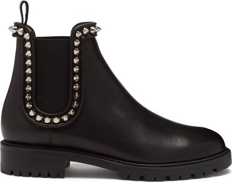 Capahutta Embellished Leather Ankle Boots in Black - Christian