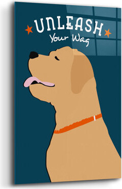 House of Hampton 'Unleash Your Wag' By Ginger Oliphant, Acrylic Glass Wall Art