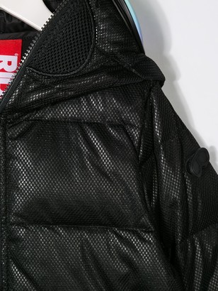 AI Riders On The Storm Textured Puffer Jacket