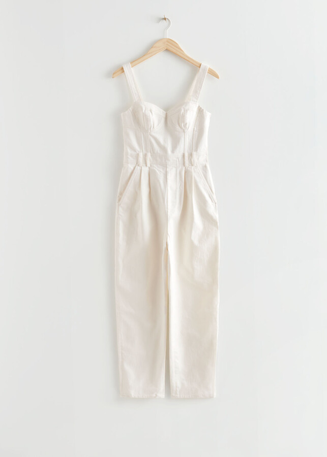 boxy lyocell linen blend playsuit