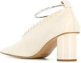 Thumbnail for your product : Jil Sander square toe whipstitched pumps