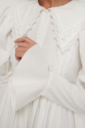 NA-KD Lace Detail Shirt Dress