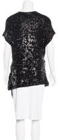 Thumbnail for your product : Donna Karan Cashmere & Silk-Blend Sequined Top