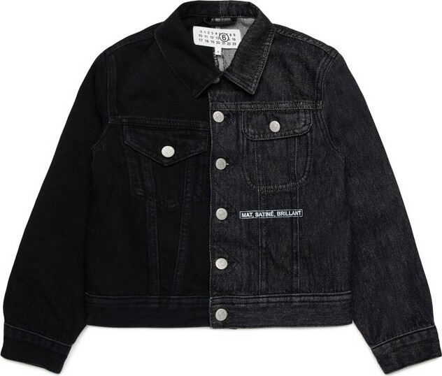 MM6 Maison Margiela Kids Two-Tone Denim Jacket