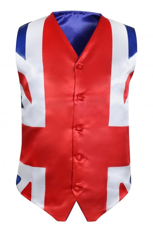 Union Jack Wear Union Jack Waistcoat and Satin Bow Tie XXL Union Jack ...