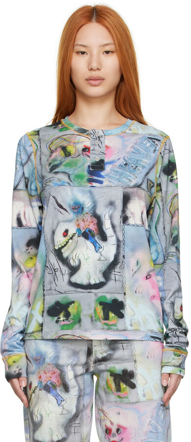 Marc Jacobs Heaven Multicolor Punk Playground Long Sleeve T-Shirt 