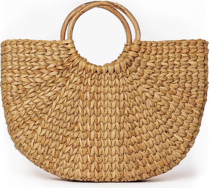 Circle Handle Palm Tote