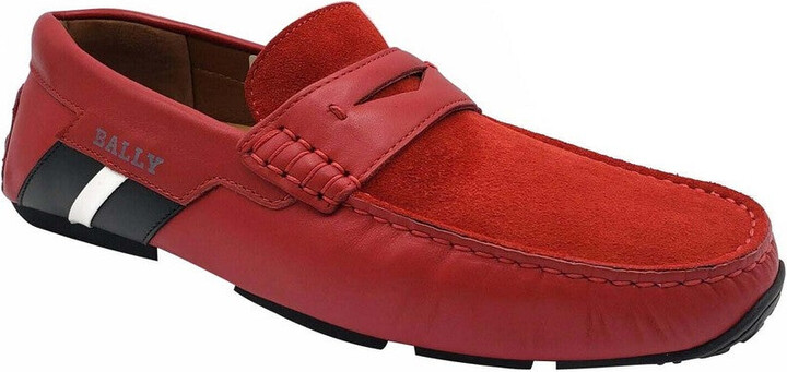 Red Suede Men's Loafers - Mensfash  Loafers men, Red leather shoes, Mens  leather loafers