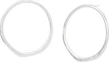 Robert Lee Morris Soho Sculpted Medium Circle Hoop Earrings