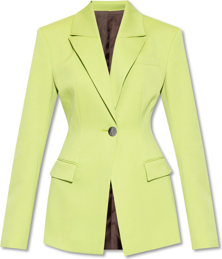 Louis Féraud Blazer style jacket Brown Light green Silk Wool ref