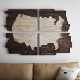 Thumbnail for your product : Pottery Barn Planked USA Quadtych