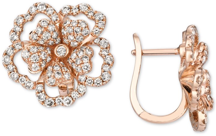 Rose Gold Flower Earrings | Shop the world's largest collection of 