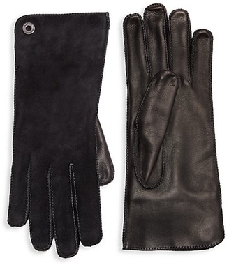 Loro Piana Guanto Jacqueline Leather & Suede Gloves