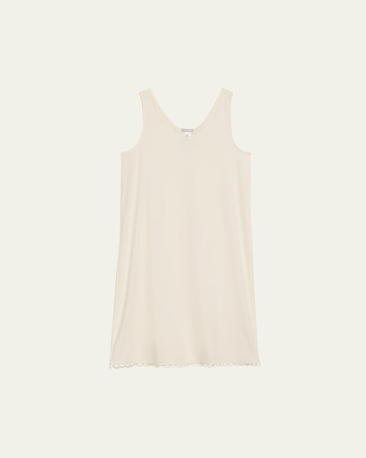 Hanro Anouk Embroidery-Trim Cotton Tank Nightgown