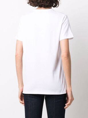 Barrie cashmere-patch cotton T-shirt