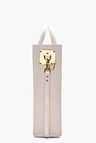 Thumbnail for your product : Sophie Hulme PALE taupe Structured Leather Tote Bag