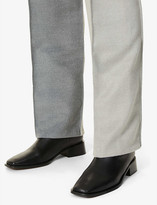 Thumbnail for your product : BEVZA Panelled straight-leg high-rise wool trousers