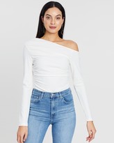 Thumbnail for your product : Atmos & Here Atmos&Here - Women's White Off The Shoulder Tops - Amber Bodysuit - Size 16 at The Iconic