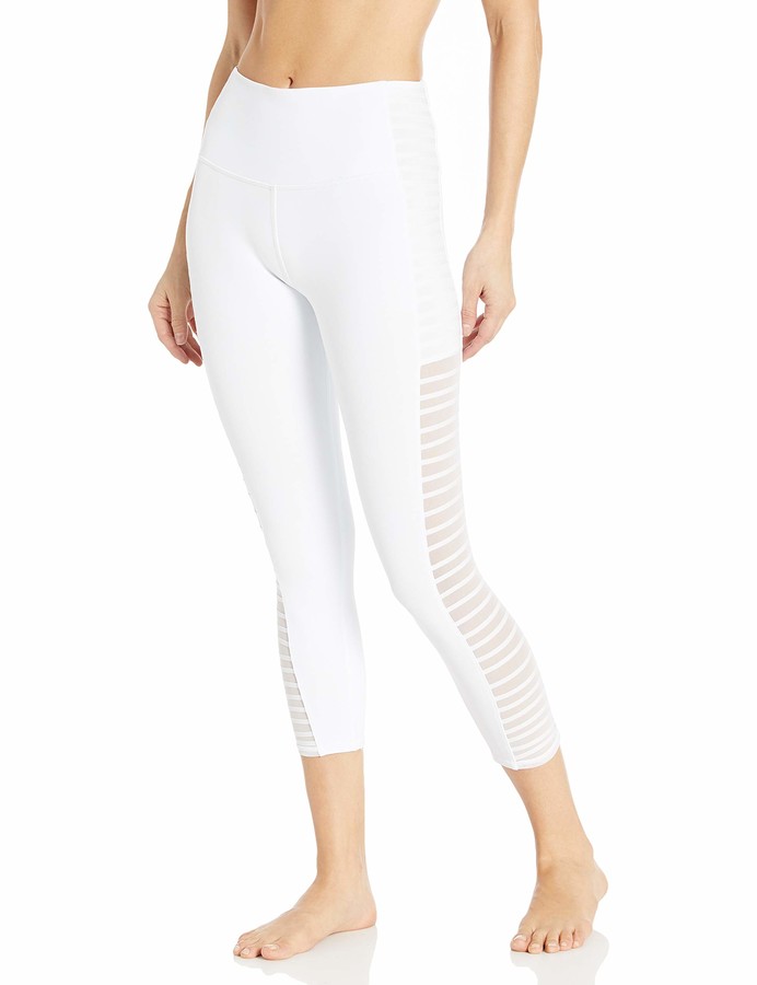 white capris leggings
