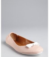 Thumbnail for your product : Fendi powder pink leather bow detail ballet flats