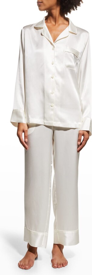 Logo Silk Satin Pajama Pants Luisaviaroma Women Clothing Loungewear Pajamas 