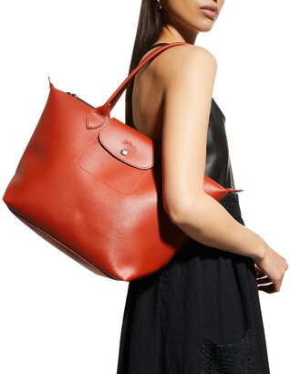 Longchamp Small Leather-Trimmed Le Pliage City Cross-Body Bag