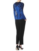 Thumbnail for your product : Temperley London Cobalt Plume Jacquard Knit Top