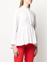 Thumbnail for your product : Erika Cavallini band-collar A-line blouse