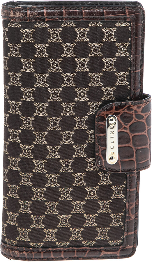 Celine Leather Printed Compact Wallet - Neutrals Wallets, Accessories -  CEL268101