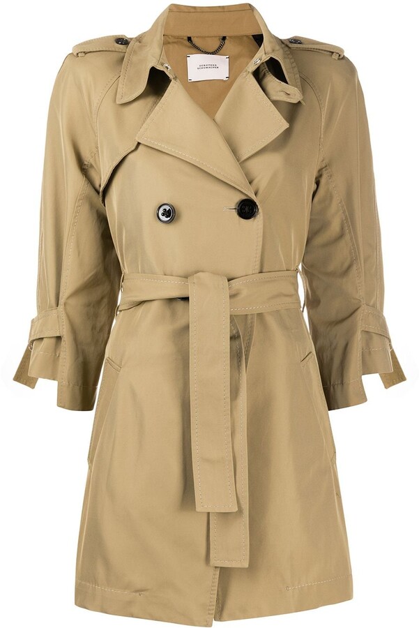 Dorothee Schumacher Double-Breasted Trench Jacket - ShopStyle Coats
