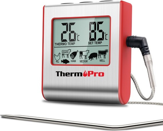 ThermoPro TP15HW Waterproof Digital Instant Read Meat Thermometer Food  Turkey Cooking Kitchen Thermometer with Magnet and Backlight in Black