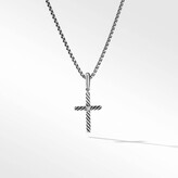 Thumbnail for your product : David Yurman Cable Classics Cross Pendant in Sterling Silver with Center Diamond in Diamond Women's