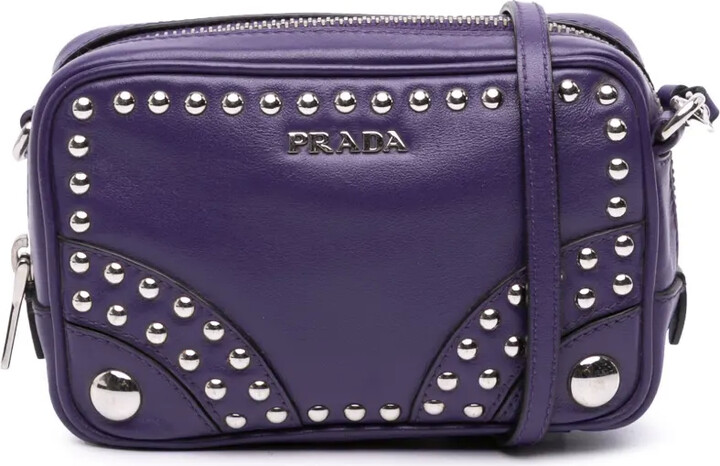 Prada Pre-Owned 2000-2025 Mini Leather Studded Camera Bag crossbody bag