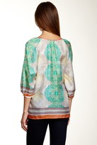 Thumbnail for your product : Aryn K Printed Split Neck Blouse