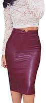 Thumbnail for your product : TONSEE Women's Pu Leather Pencil Knee Skirt (L, )