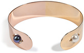 Thumbnail for your product : Delfina Delettrez Pink and Gold Plated Little Roll in Stone Cuff