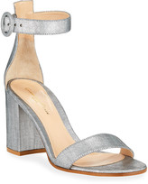 Thumbnail for your product : Gianvito Rossi Brushed Ankle-Strap Sandals