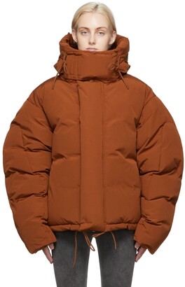 Entire Studios Brown Down SOA Puffer Jacket - ShopStyle
