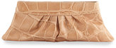 Thumbnail for your product : Lauren Merkin Louise Ruched Leather Clutch, Tan