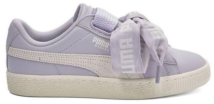 Puma Womens/Ladies Basket Heart DE Sneakers (Thistle Whisper/Rose Gold) -  ShopStyle