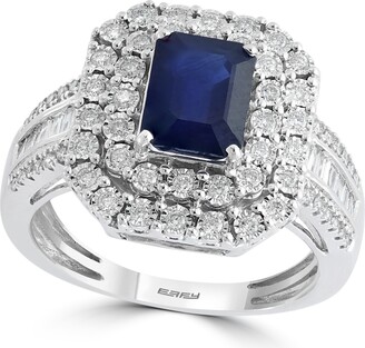 Effy Tanzanite (1-1/3 ct. t.w) and Diamond (1/2 ct. t.w) Ring in 14K White Gold (Also Available In Sapphire)