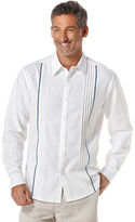 Thumbnail for your product : Cubavera Linen Cotton Tuck Shirt with Contrast Piping