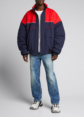 Balenciaga Men's Colorblock Down Ski Bomber Jacket - ShopStyle Outerwear