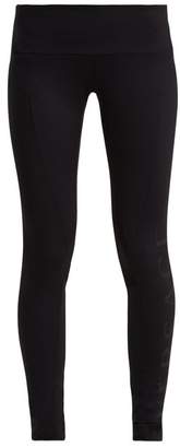 Versace Logo Print Performance Leggings - Womens - Black