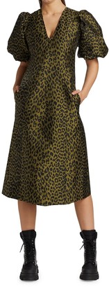 Ganni Crispy Jacquard Dress - ShopStyle