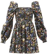 Thumbnail for your product : The Vampire's Wife The Mini Frill Killer Floral-print Cotton Dress - Black Multi