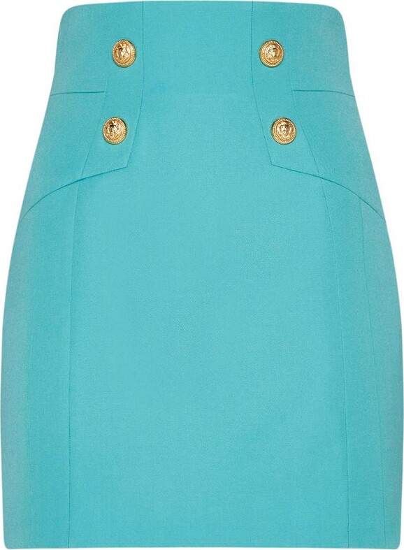 大人女性の バルマン スカート ボトムス レディース Mini skirts Blue
