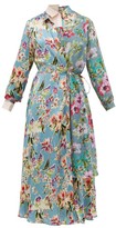 Thumbnail for your product : Junya Watanabe Layered Floral-print Crepe Dress - Multi