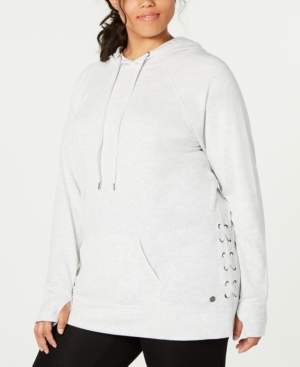 Ideology Plus Size Lace-Up Hoodie, Created for Macy's