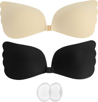 Bafully Invisible Adhesive Strapless Bra Sticky Push Up Silicone